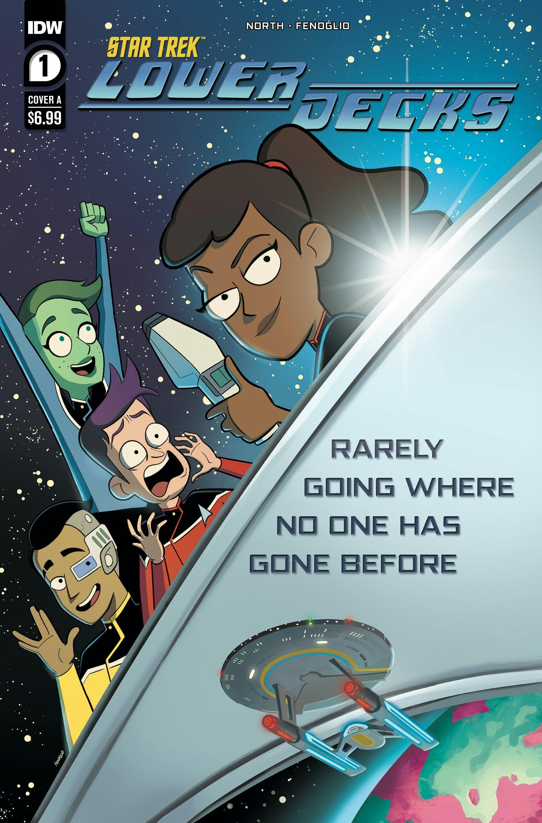 The cover of Star Trek: Lower Decks #1 from IDW.