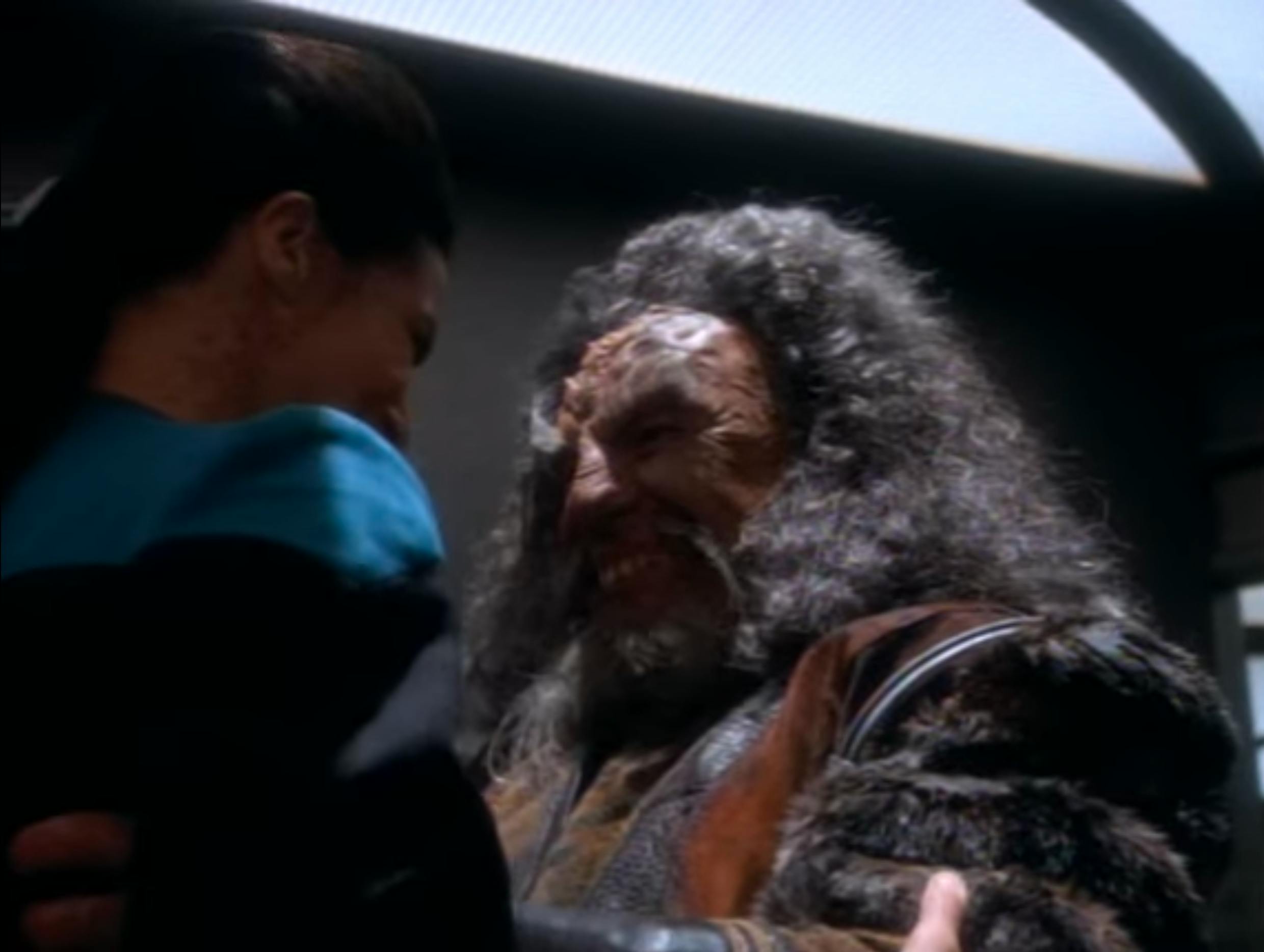 Kor meets new Trill host Jadzia Dax on Star Trek: Deep Space Nine