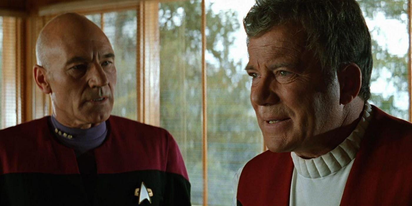 Captain Picard and Captain Kirk decide to leave the Nexus in Star Trek: Generations.
