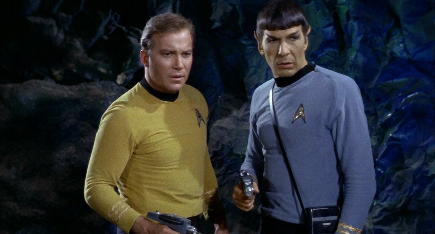 Kirk and Spock in The Devil In The Dark