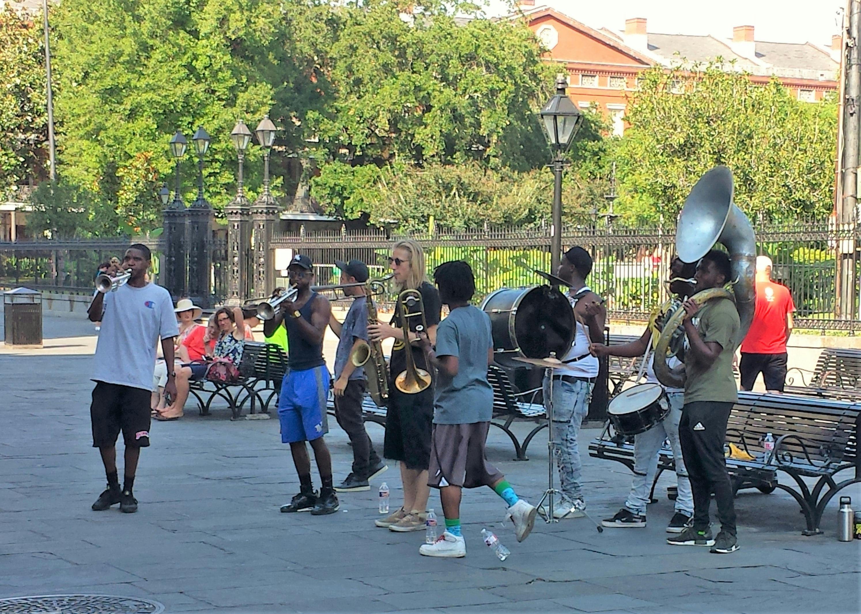 Live music in Jackson Square is a New Orleans tradition.