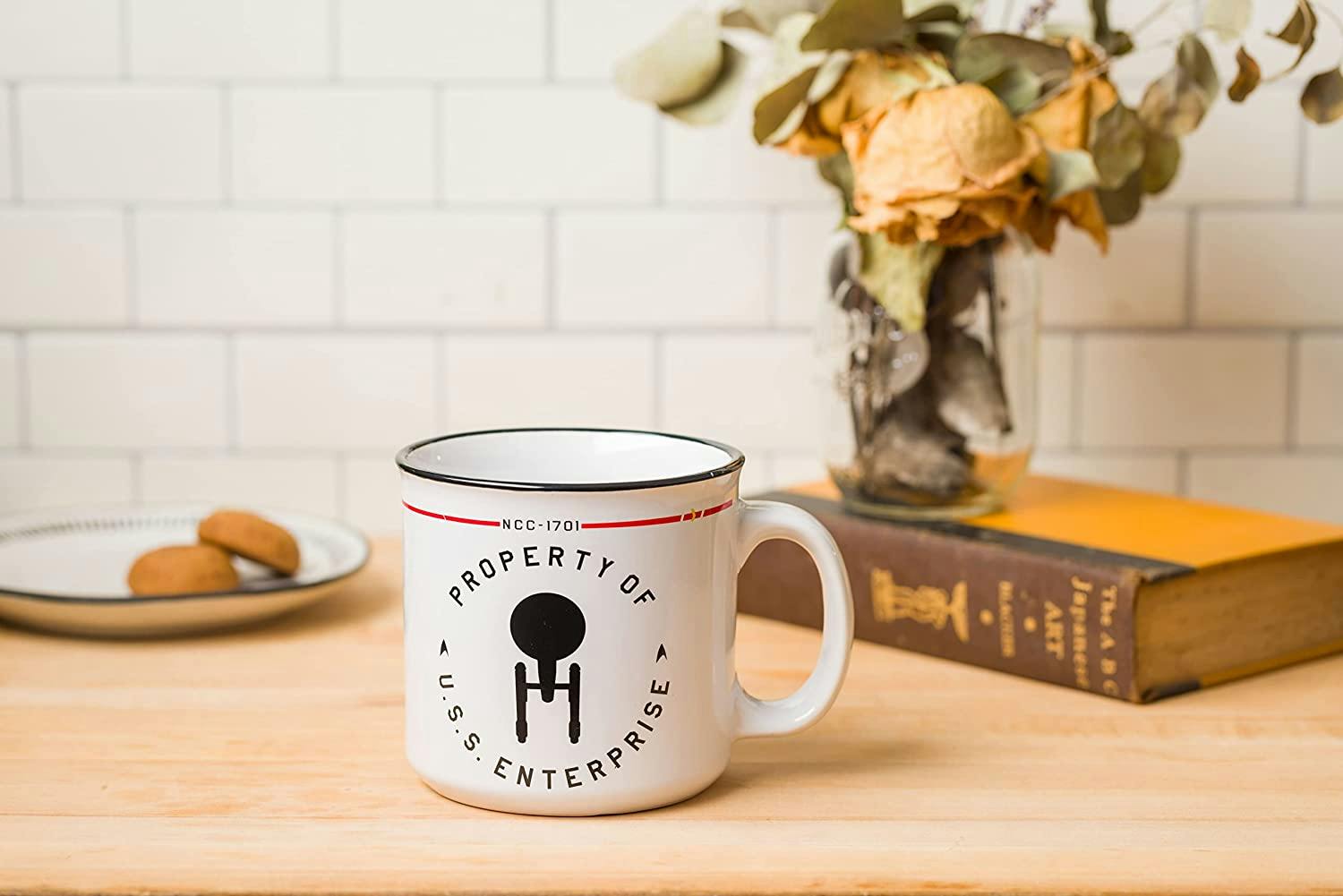 Property of the U.S.S. Enterprise Ceramic Camper Style Coffee Mug