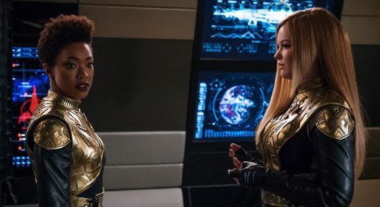Michael Burnham and Sylvia Tilly on Star Trek: Discovery  "Will You Take My Hand"