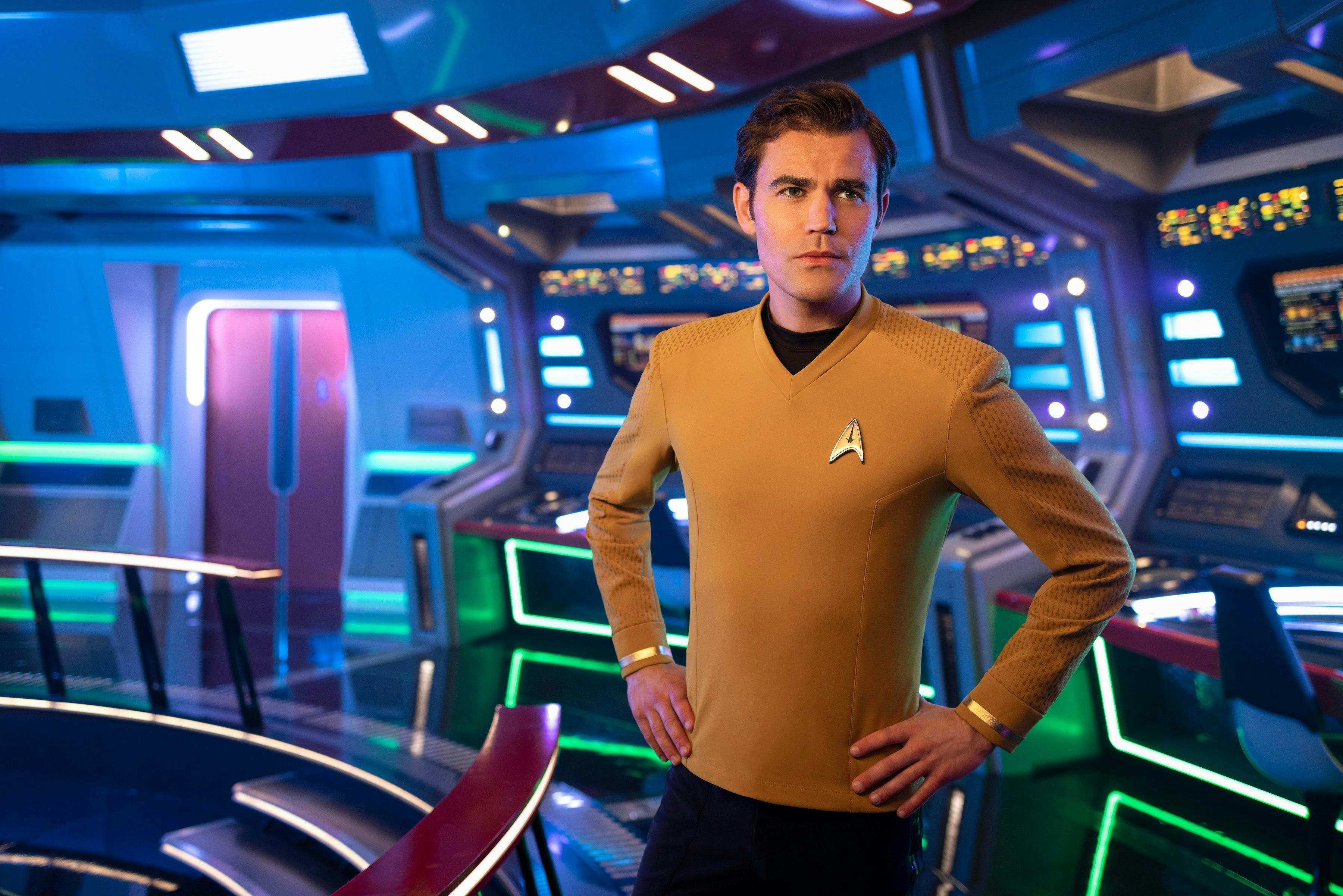 Paul Wesley as James Kirk in Star Trek: Strange New Worlds Season 2 promotional images