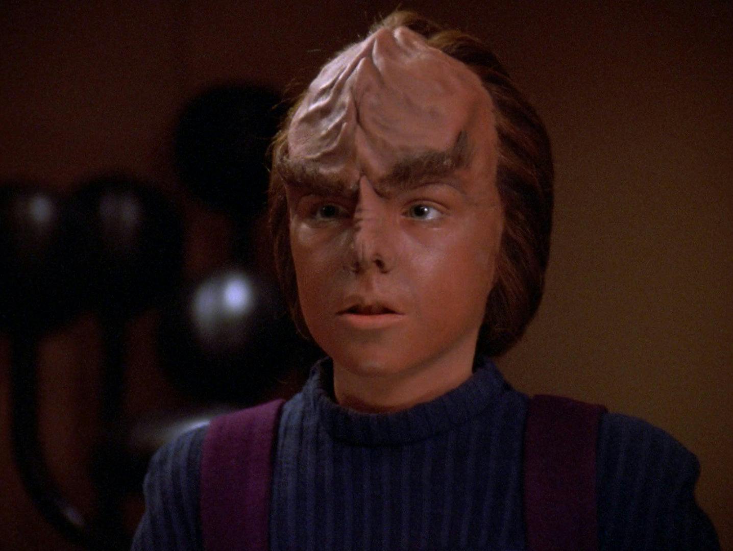 A close-up of Alexander in Star Trek: The Next Generation - First Born
