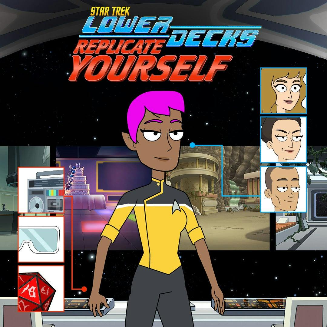 An avatar created with the Star Trek: Lower Decks Replicate Yourself site.