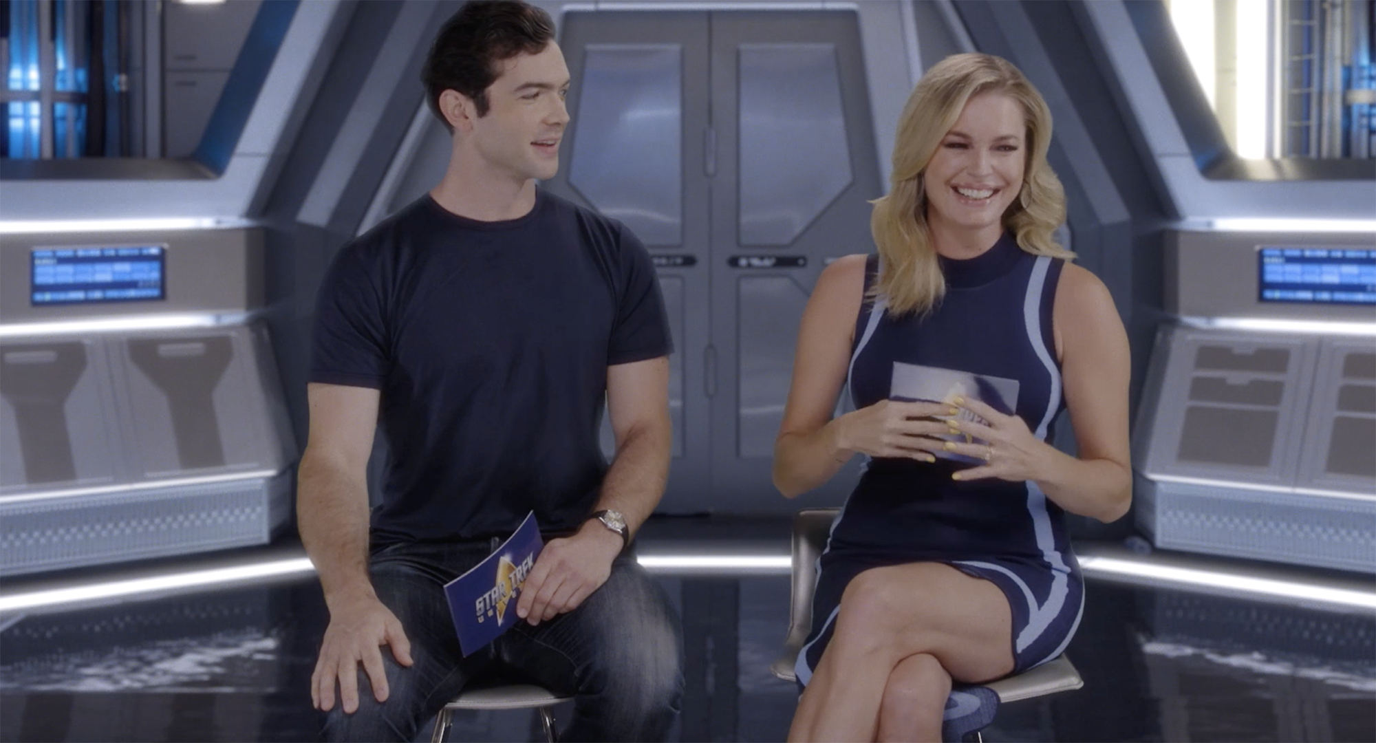 Star Trek: Discovery - Ethan Peck and Rebecca Romijn