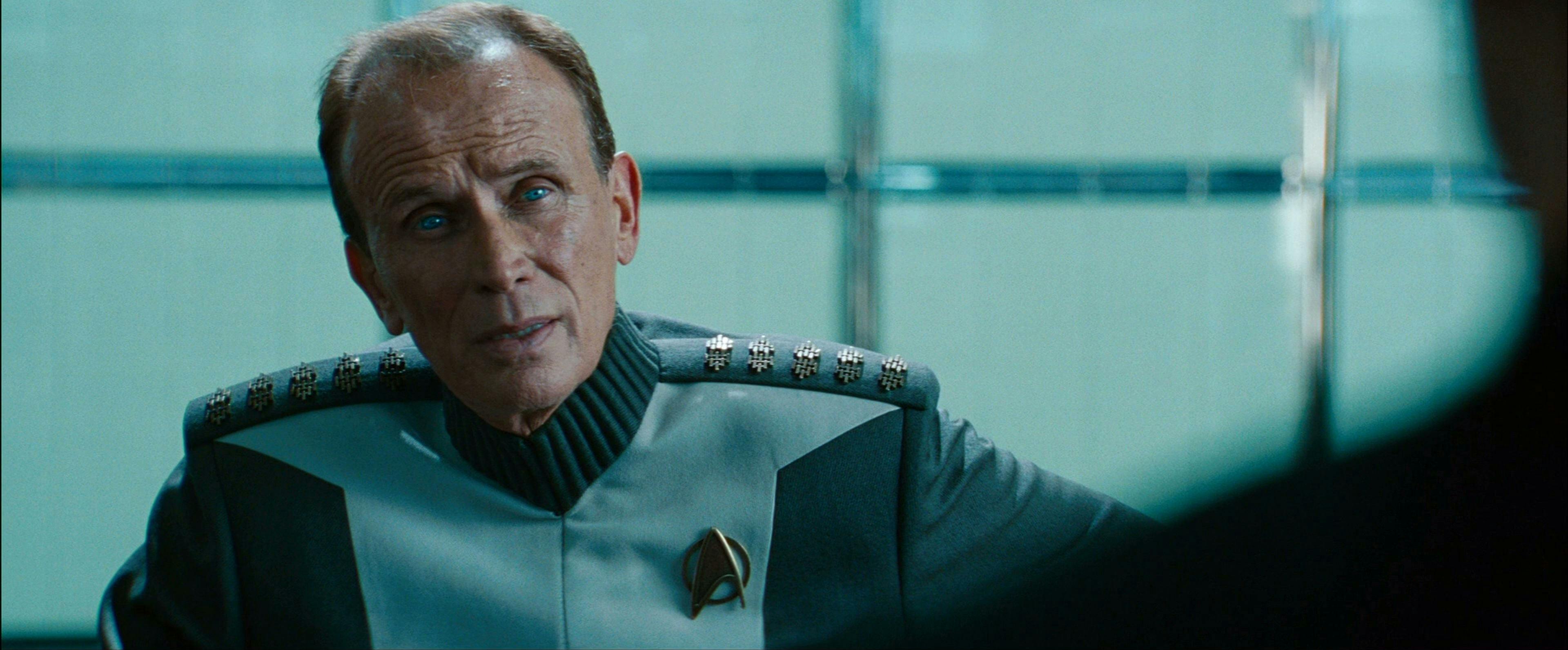 Alexander Marcus leans to his right on Star Trek Into Darkness