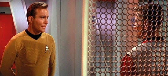 Kirk talks to the Enterprise's chef on Star Trek: The Original Series