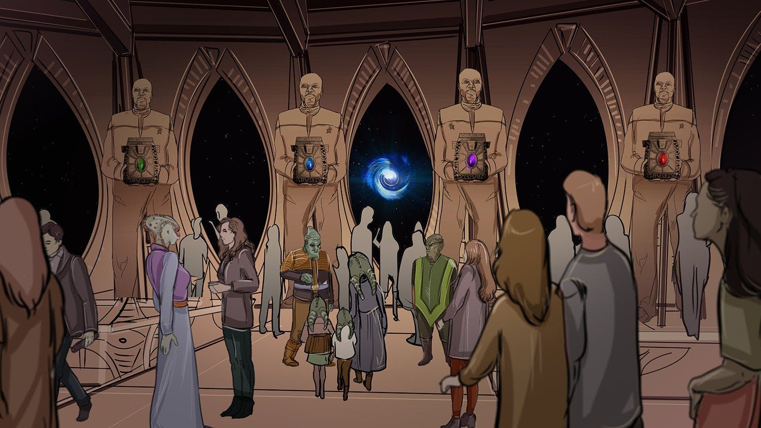 The Deep Space Nine Promenade has some important new design features in this animated sneak peek into the imagined ‘Deep Space Nine’ Season 8 (courtesy of ‘What We Left Behind’)