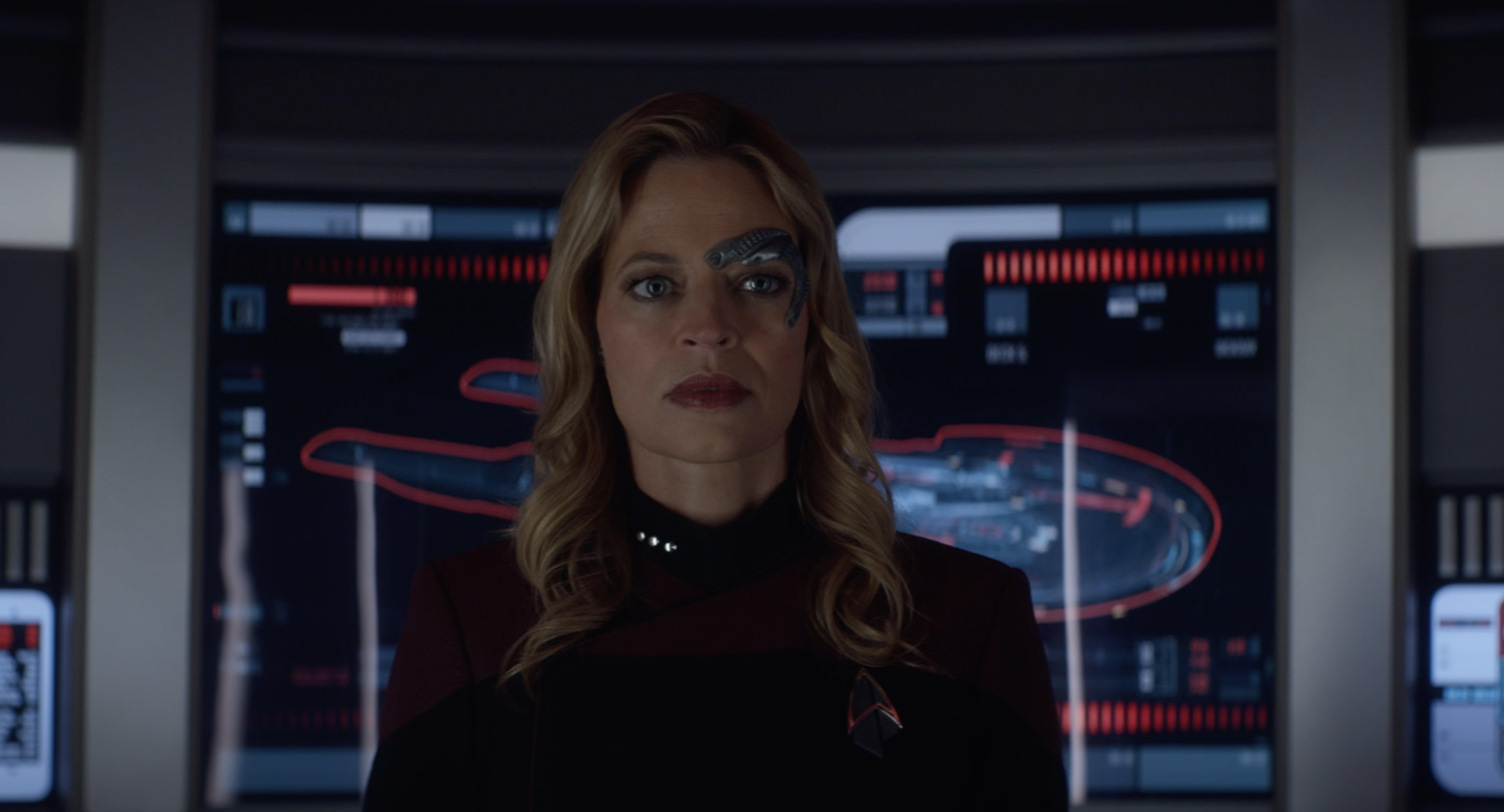 A concerned Commander Seven on Star Trek: Picard