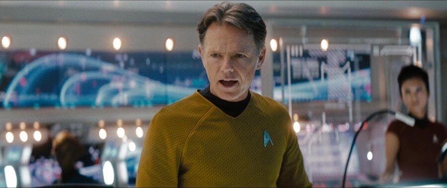 Kelvin Timeline Christopher Pike on the bridge of the Enterprise