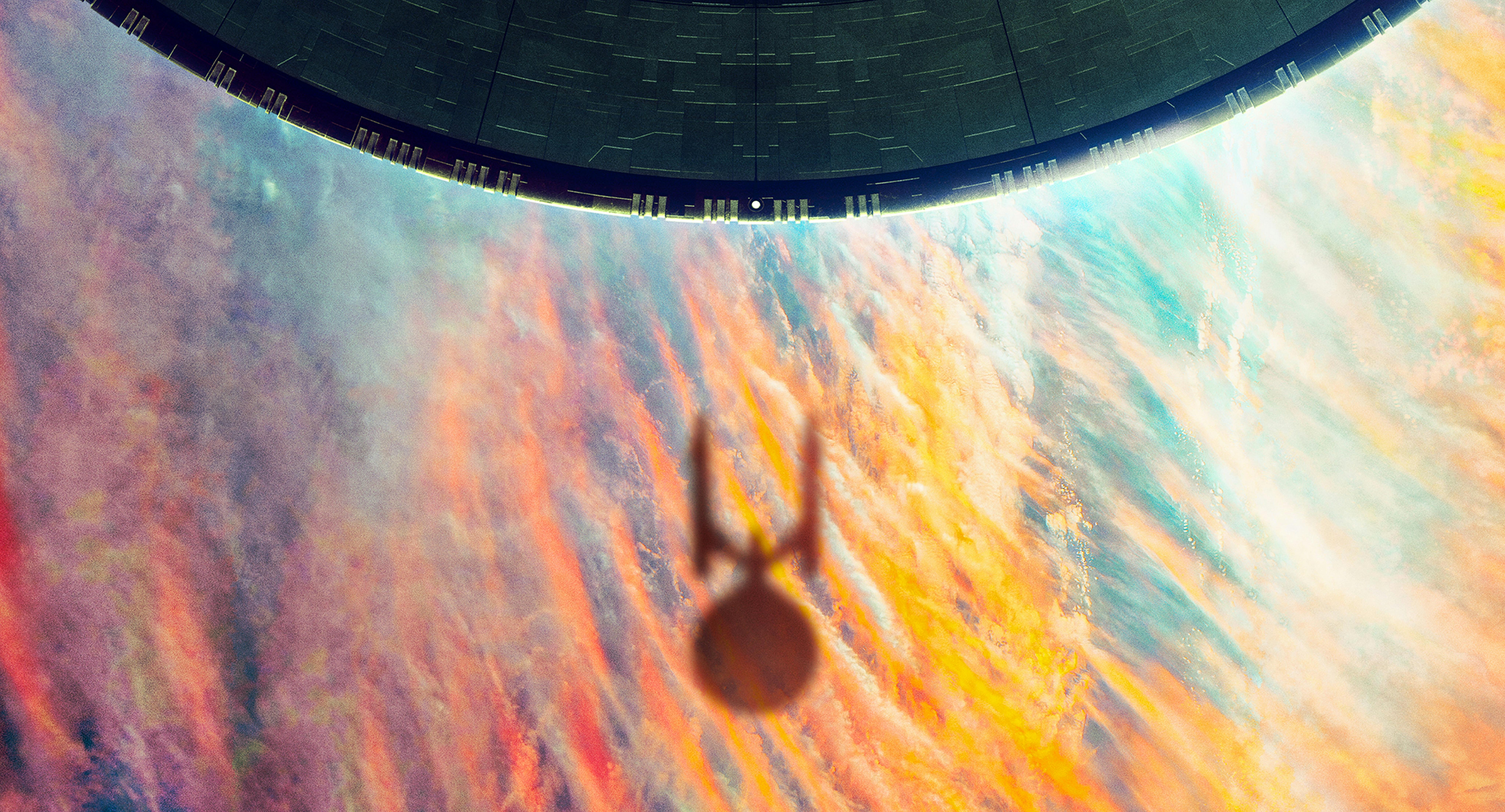 Crop of the Season 2 Star Trek: Strange New Worlds teaser poster featuring the U.S.S. Enterprise shadow