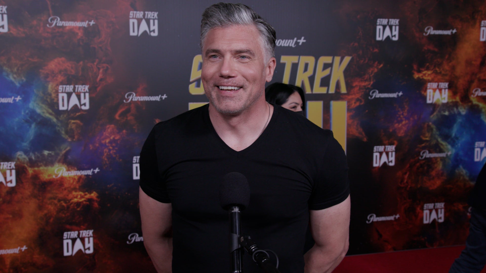 Anson Mount on the red carpet at Star Trek Day 2021