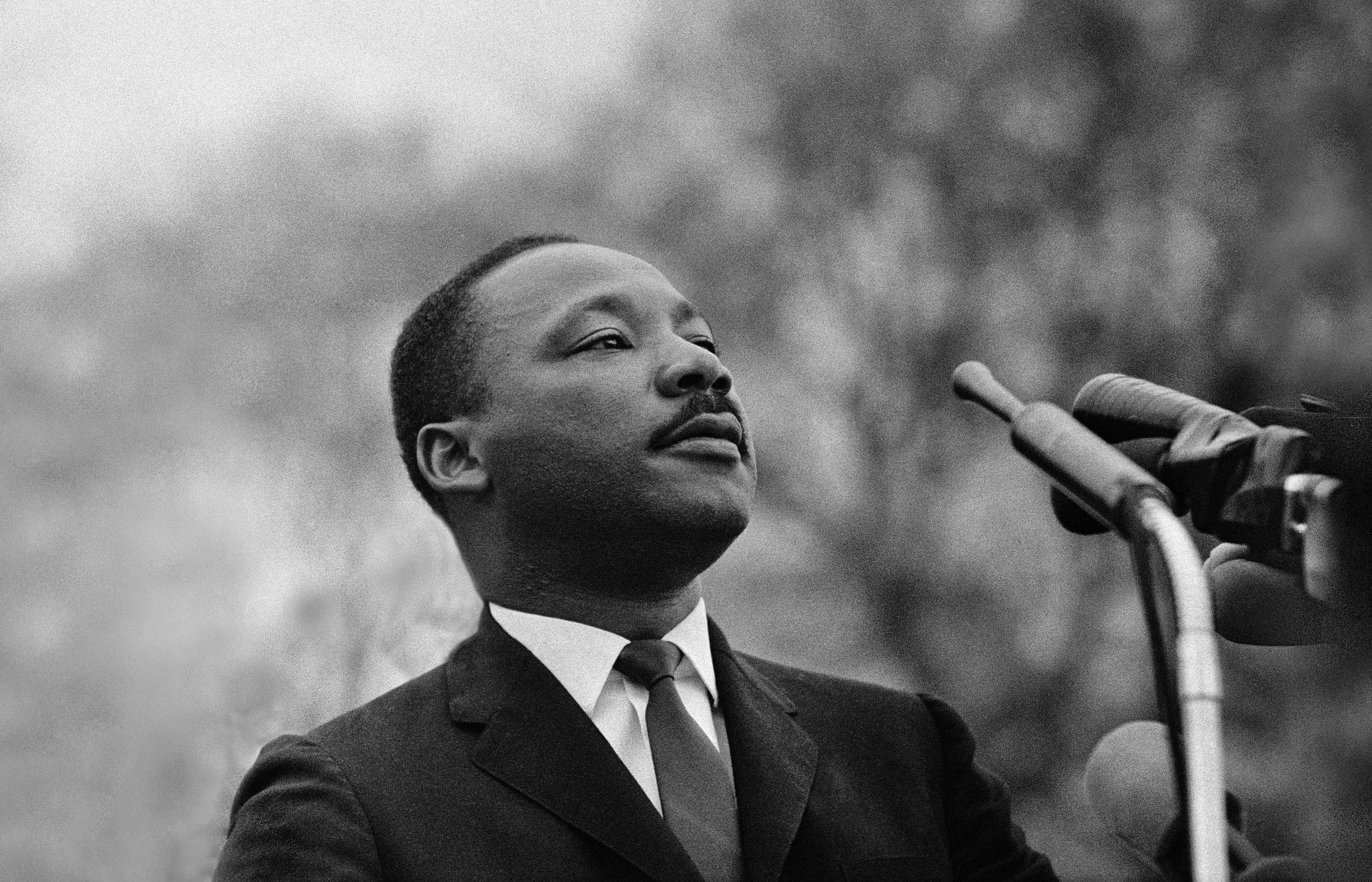 Martin Luther King Jr speaks at Selma to Montgomery March