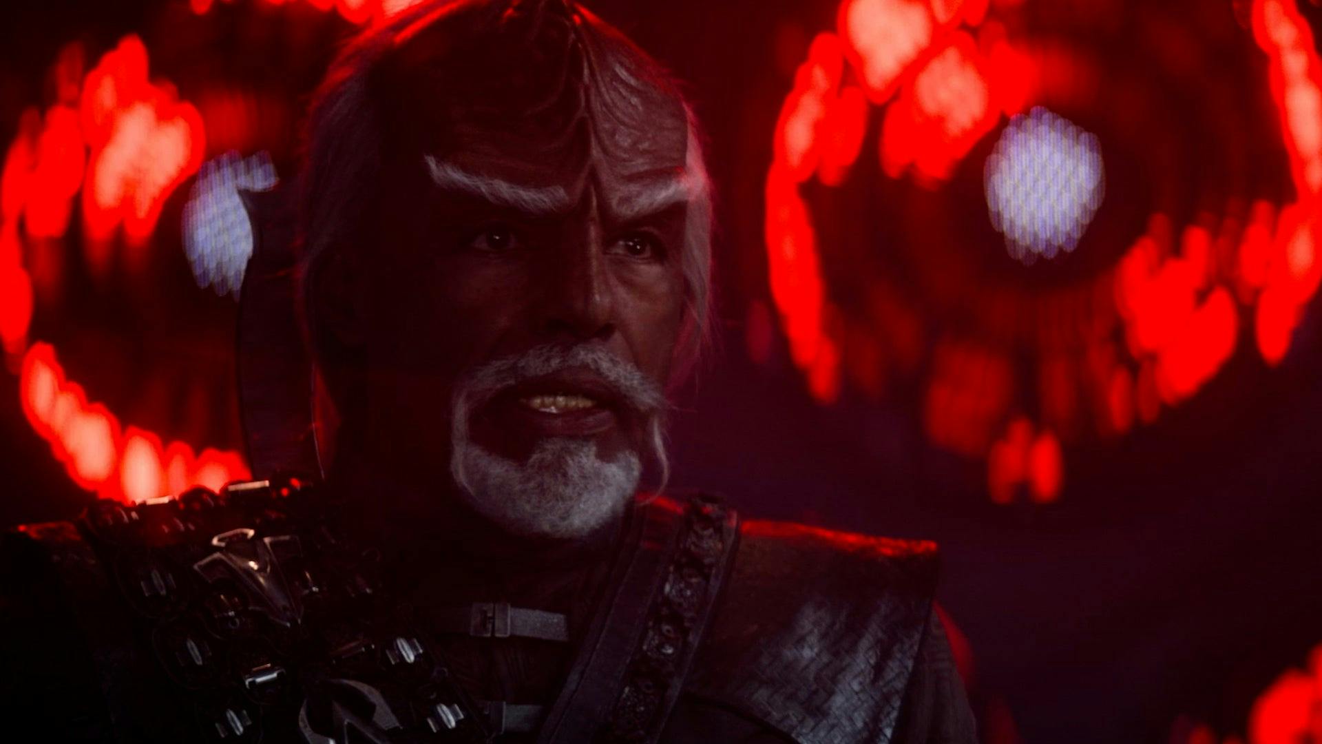 Close-up of Worf on Star Trek: Picard