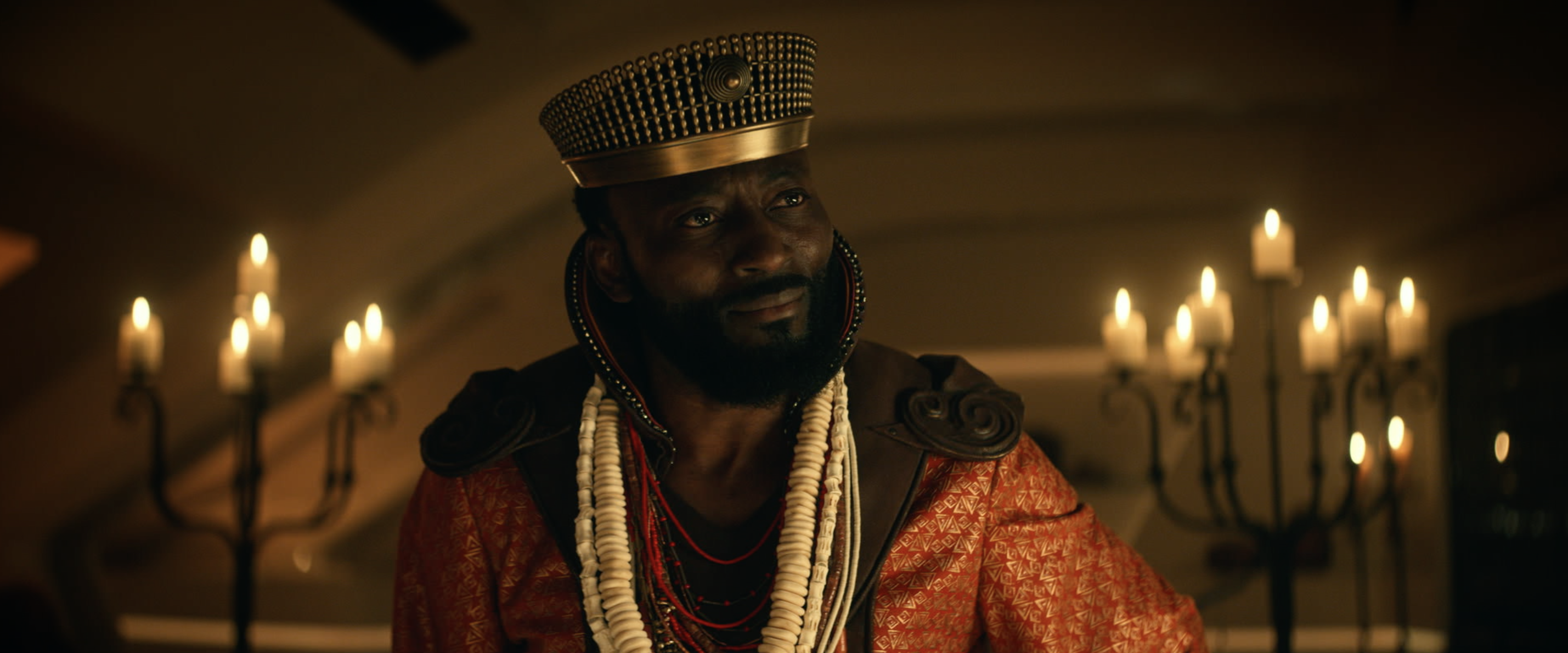 Dr. M'Benga dressed as a king