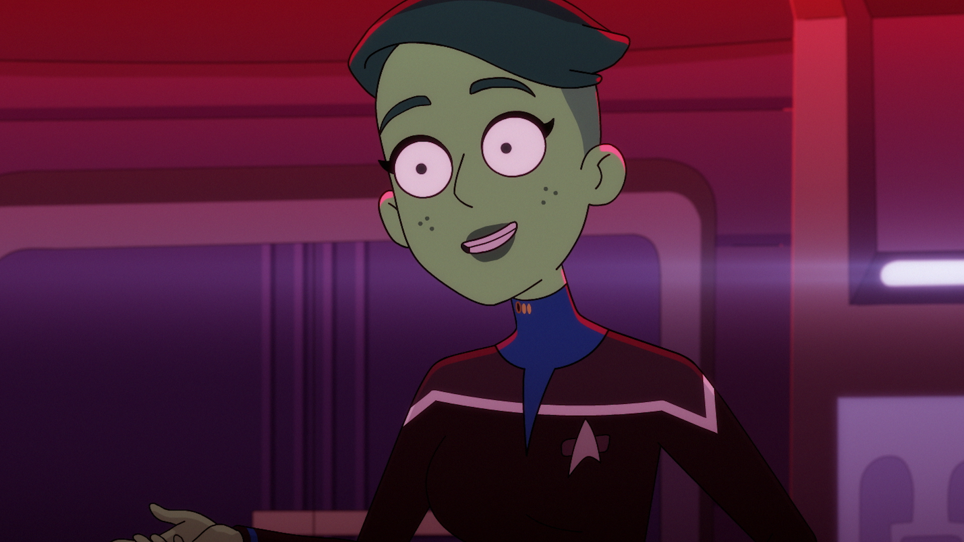 Still of Tendi in the Holodeck in Crisis Point II: Paradoxus - Star Trek: Lower Decks