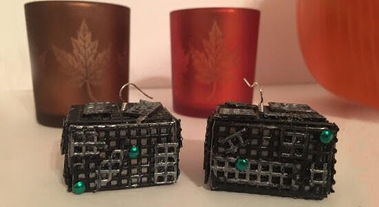 Candy-Box Borg Cube Earrings Craft