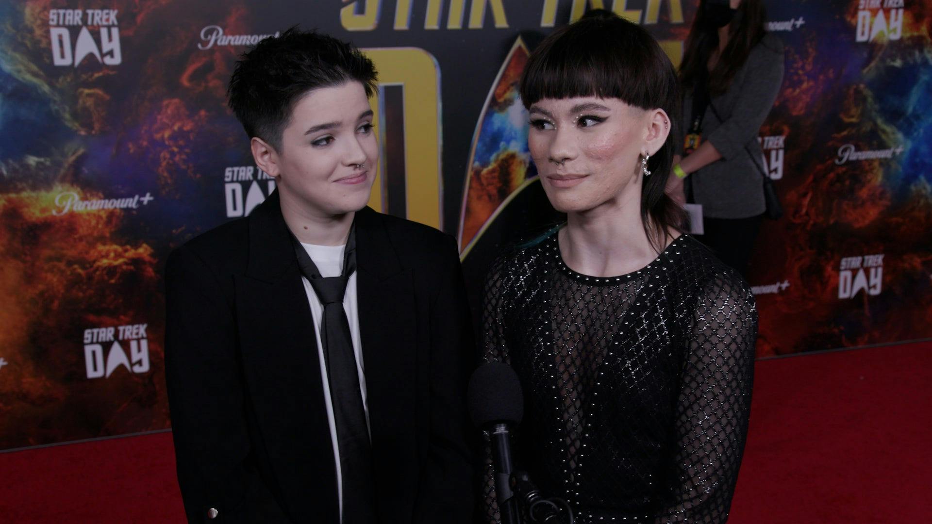 Blu Del Barrio and Ian Alexander on the red carpet for Star Trek Day 2021