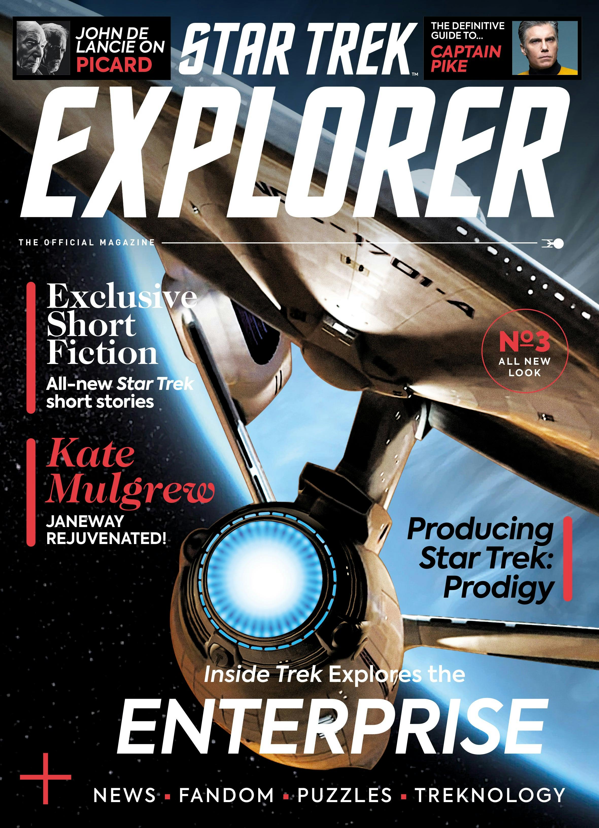The cover of Star Trek Explorer #3, featuring the U.S.S. Enterprise.