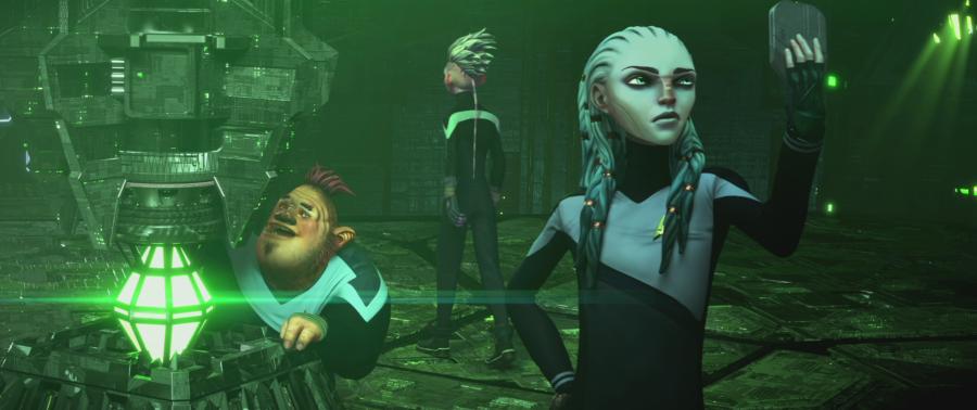 Jankom Pog, Dal, and Gwyn are on the Borg Cube looking around and investigating on Star Trek: Prodigy