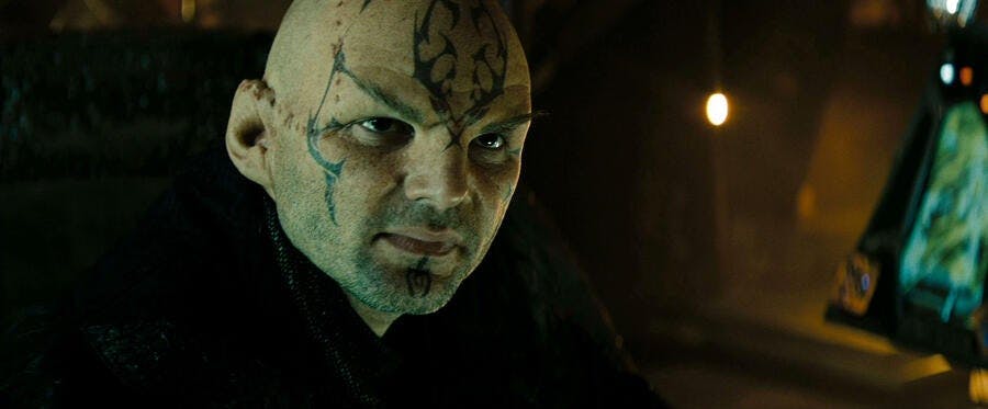 Eric Bana as Nero aboard the Narada in Star Trek (2009)