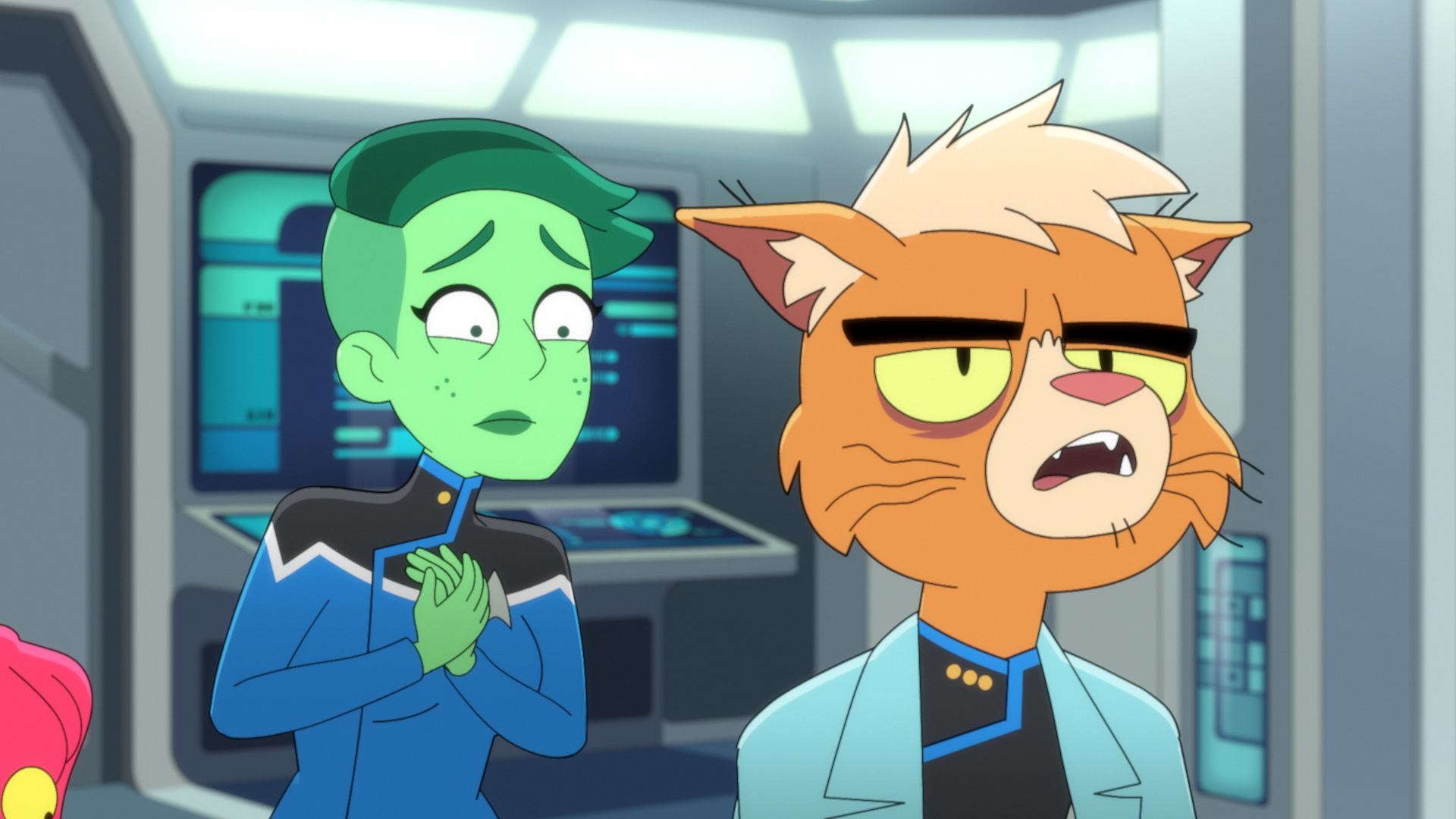 Tendi's first day as a Senior Science Officer Trainee is off to a rough start and she needs a pep talk from Dr. T'Ana on Star Trek: Lower Decks