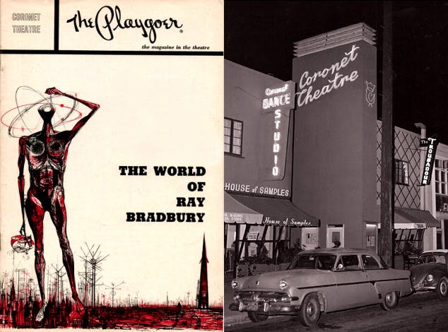 William Ware Theiss - The World of Ray Bradbury playbill designed by Joseph Mugnaini and the Coronet Theater