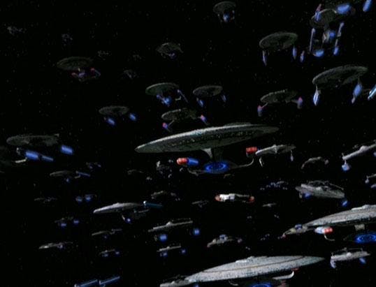 The Federation fleet advances on Star Trek: Deep Space Nine
