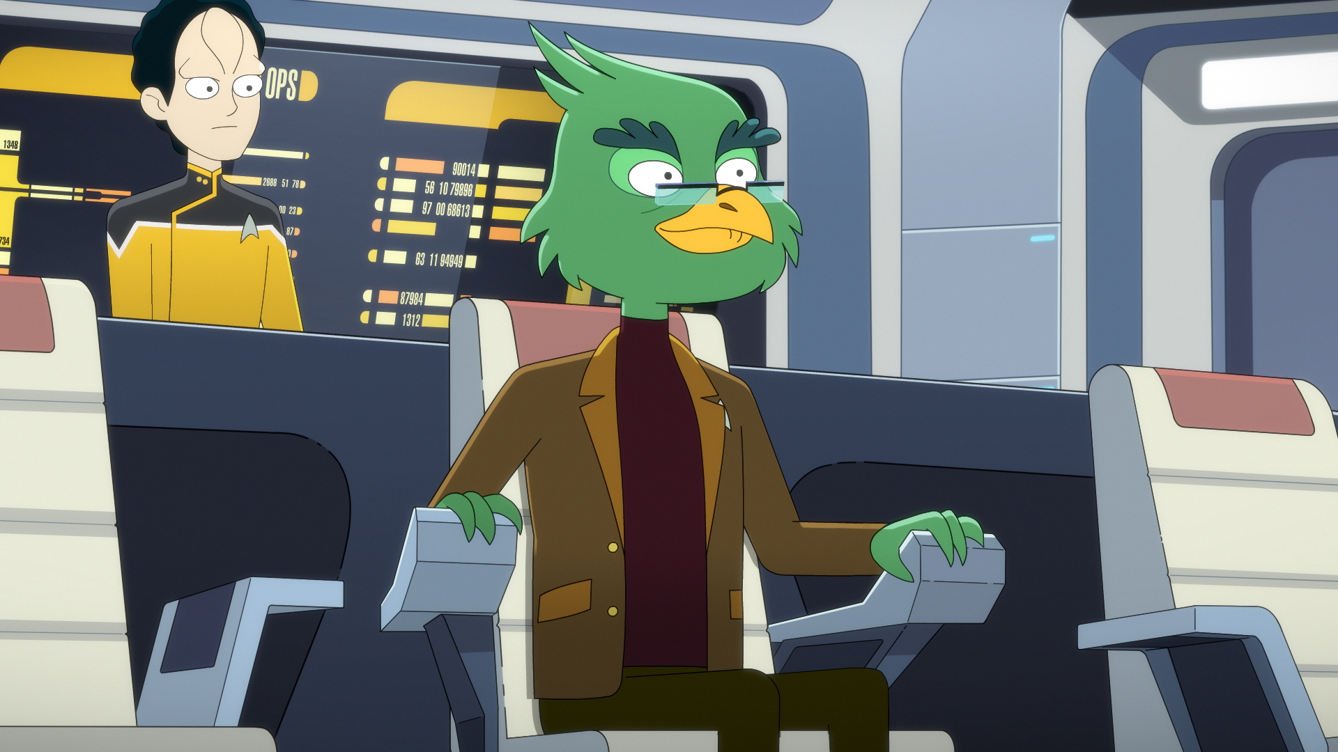 Dr. Migleemo has the conn on Star Trek: Lower Decks