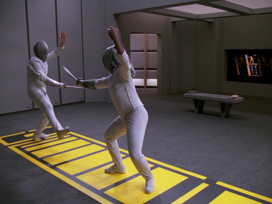 Picard and Guinan fence