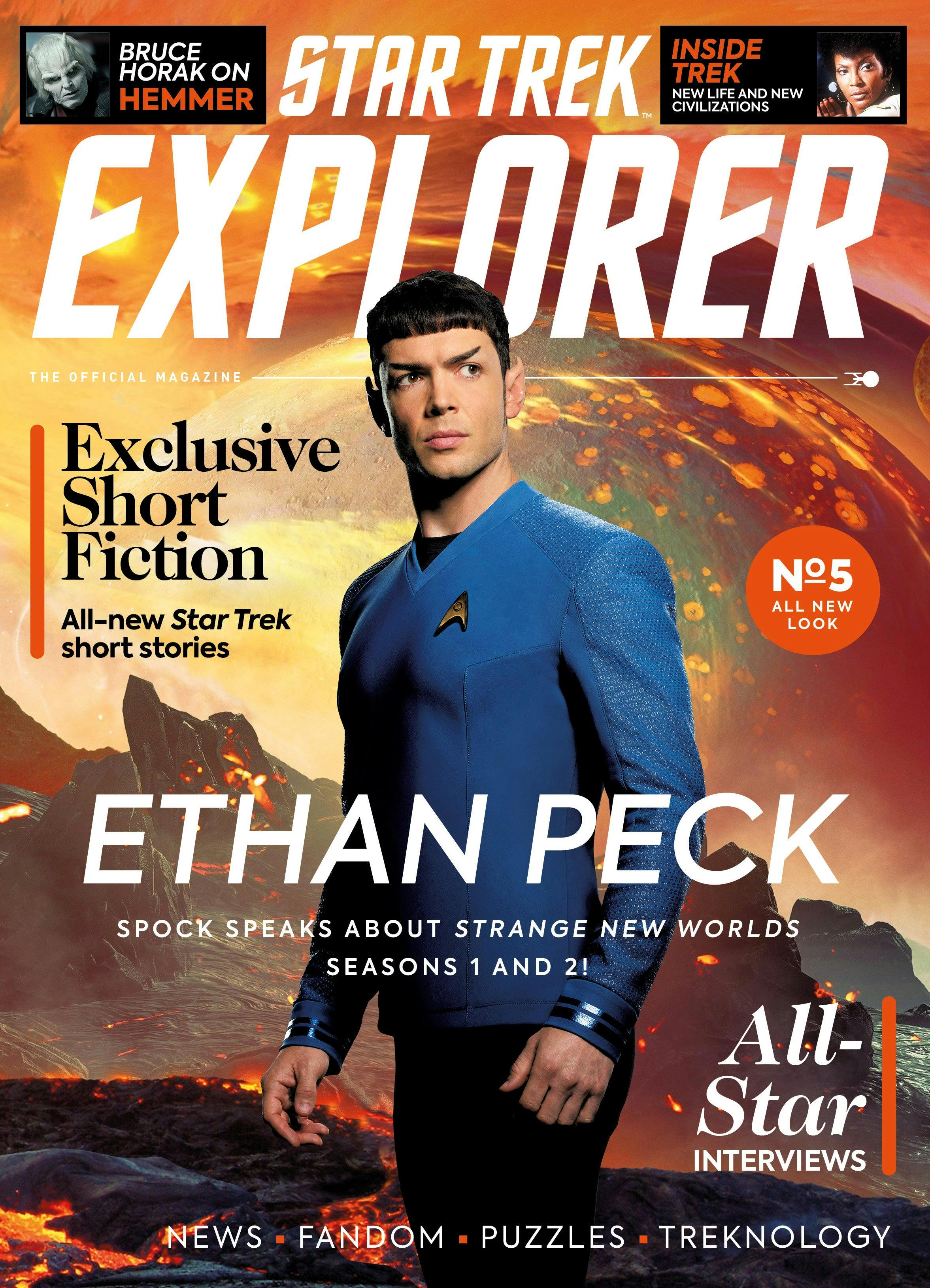 Star Trek Explorer #5 - Newsstand Cover featuring Star Trek: Strange New Worlds' Ethan Peck