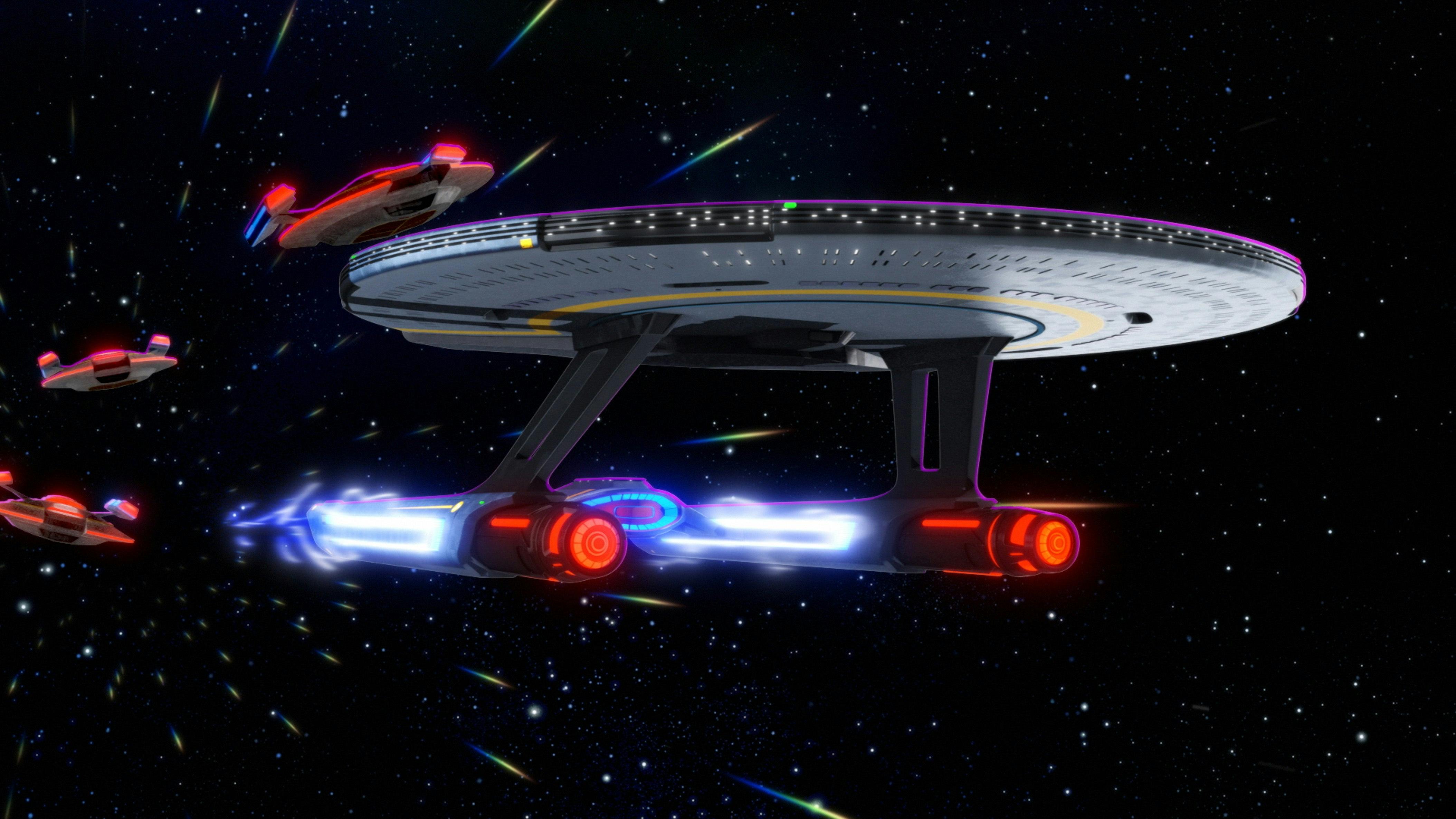The Cerritos is chased by the Aledo and two Texas-class ships in Star Trek: Lower Decks