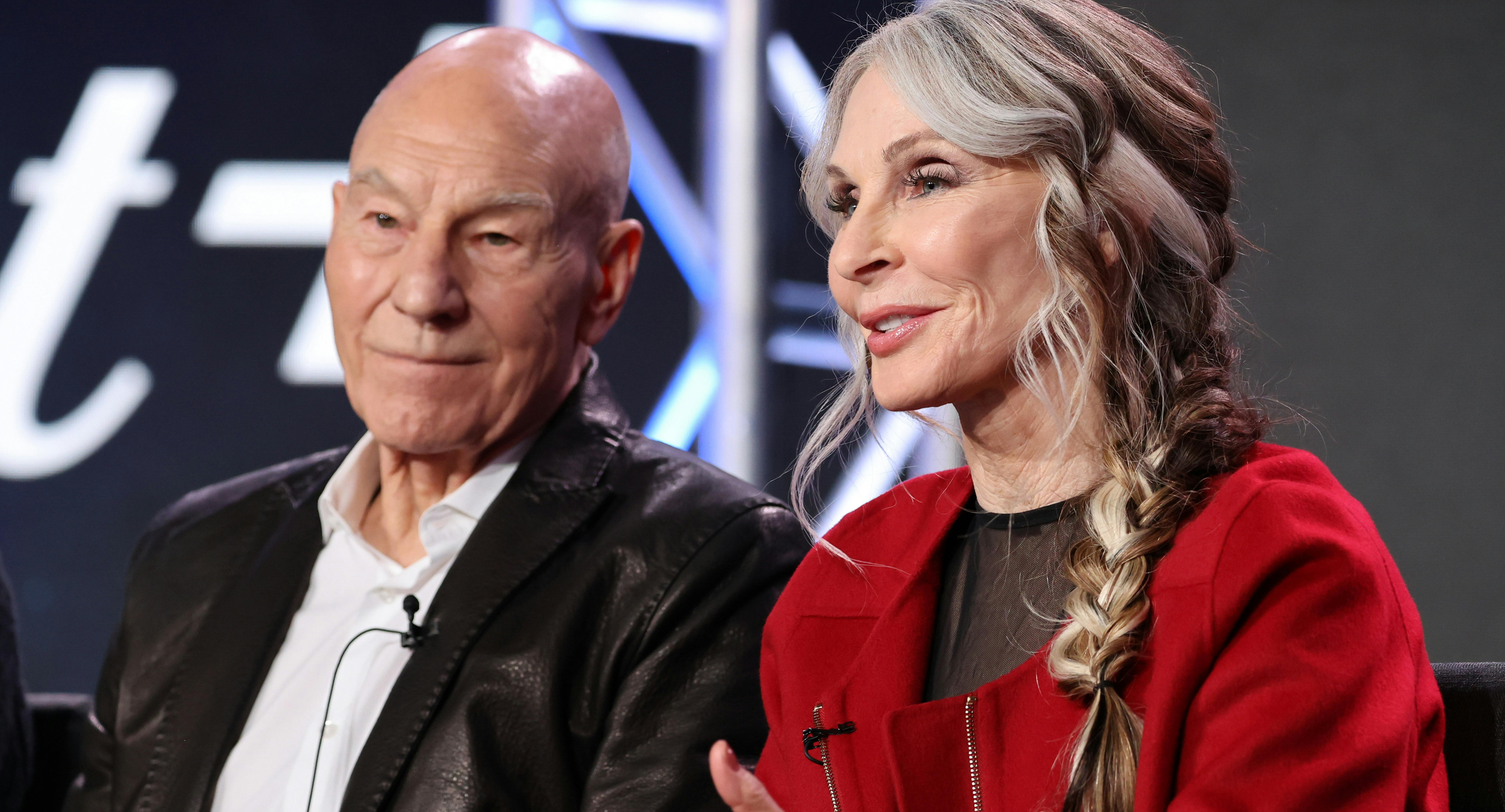 Patrick Stewart and Gates McFadden speak at the Star Trek: Picard TCA Panel