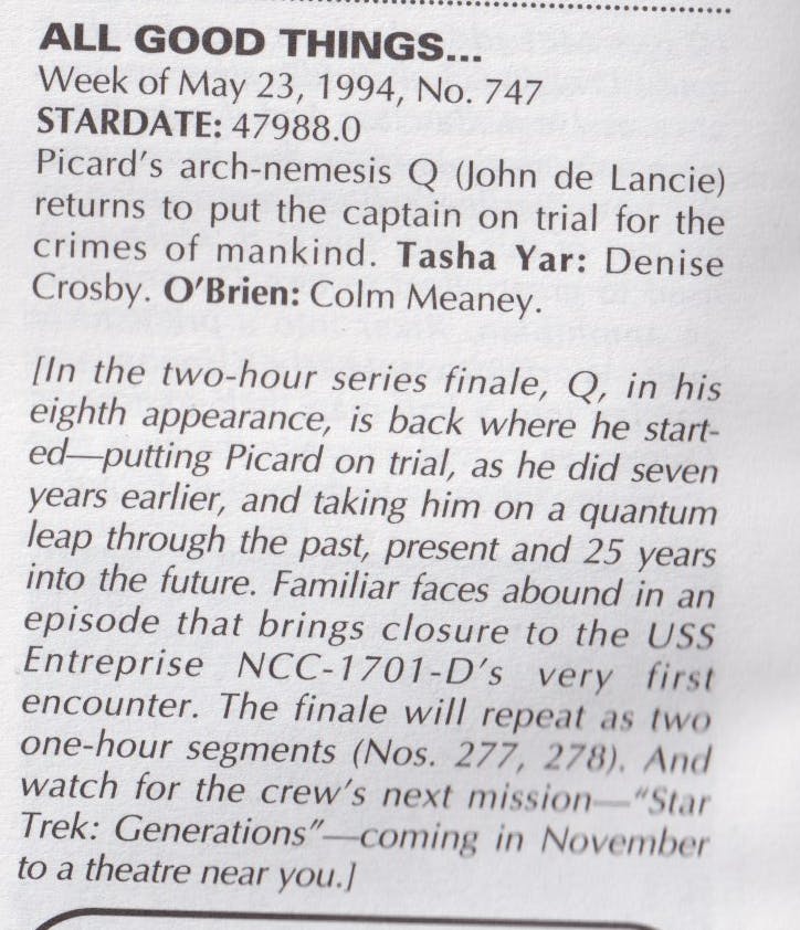 Farewell to Star Trek: The Next Generation - TV Guide