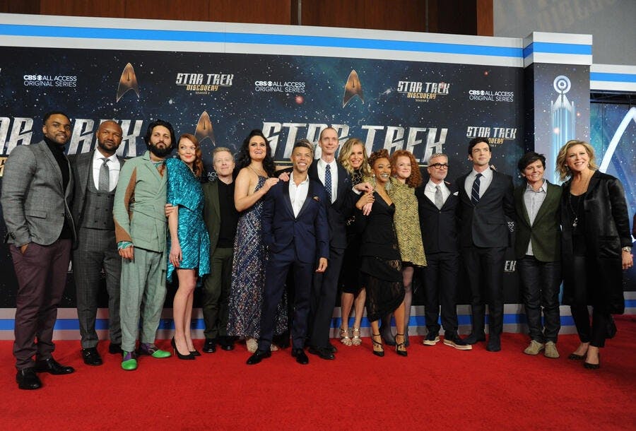 Executive Producers and Cast on the Red Carpet during the Season 2 STAR TREK: DISCOVERY premiere