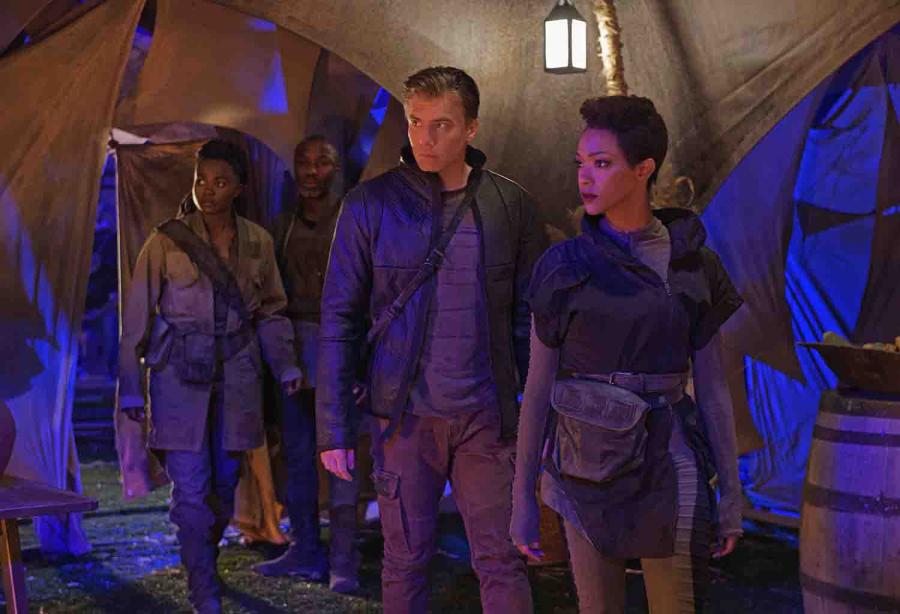 Oyin Oladejo as Joann Owosekun; Anson Mount as Captain Pike; Sonequa Martin-Green as Burnham