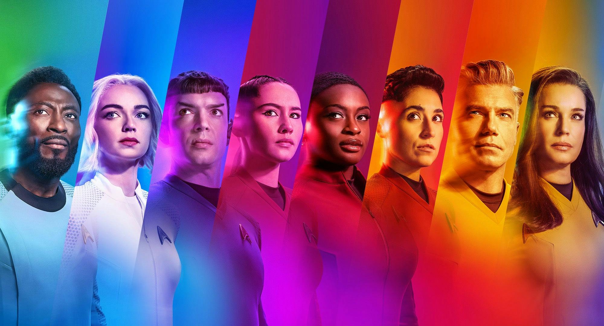 Banner montage of Star Trek: Strange New Worlds Season 2 character art