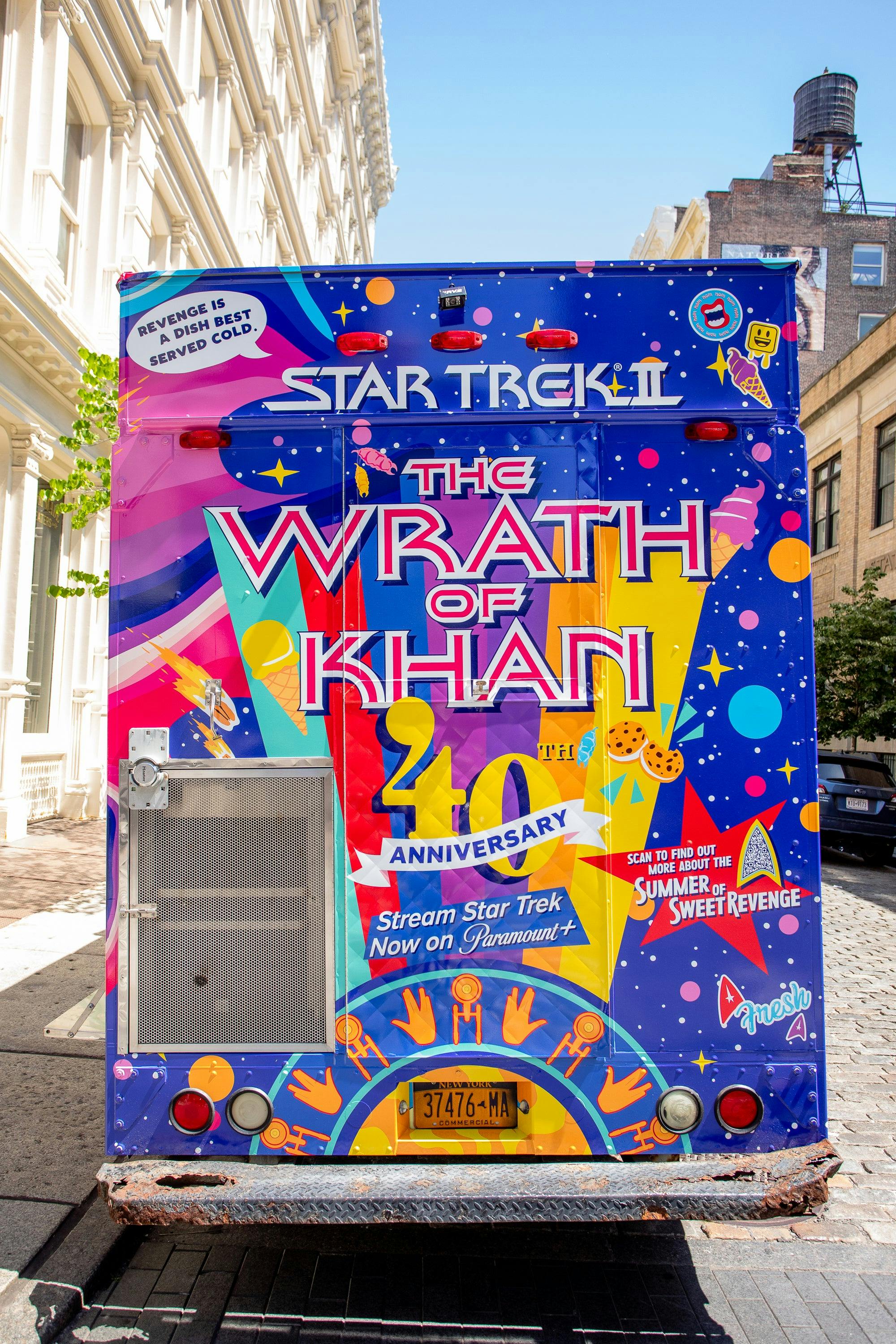 The back of the truck, which features "Star Trek II: The Wrath of Khan" in the film's title font.