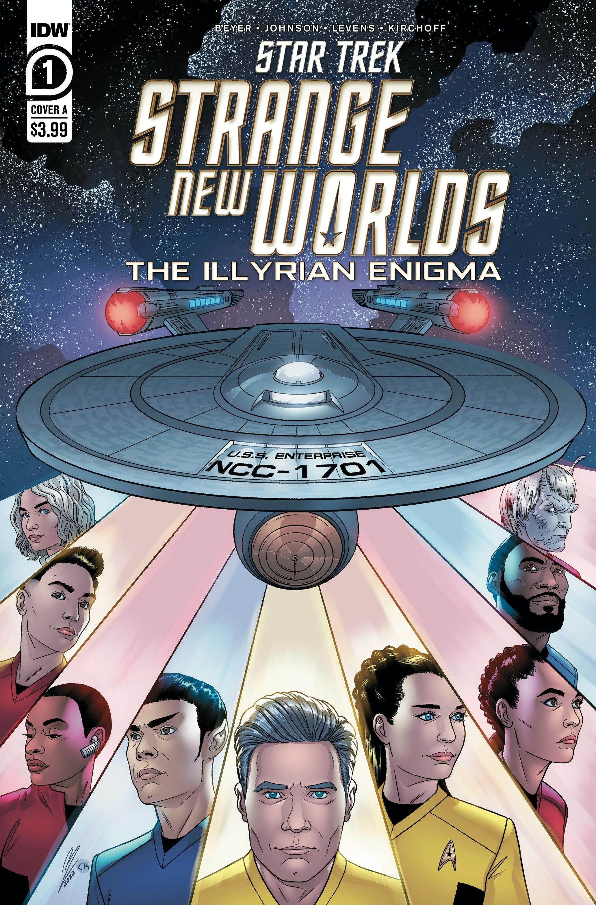 STAR TREK: STRANGE NEW WORLDS – THE ILLYRIAN ENIGMA #1 Cover A art by Megan Levens