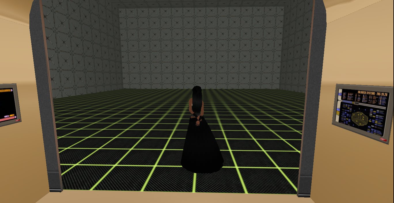 A recreation of the iconic holodeck in the simulation game, Second Life.