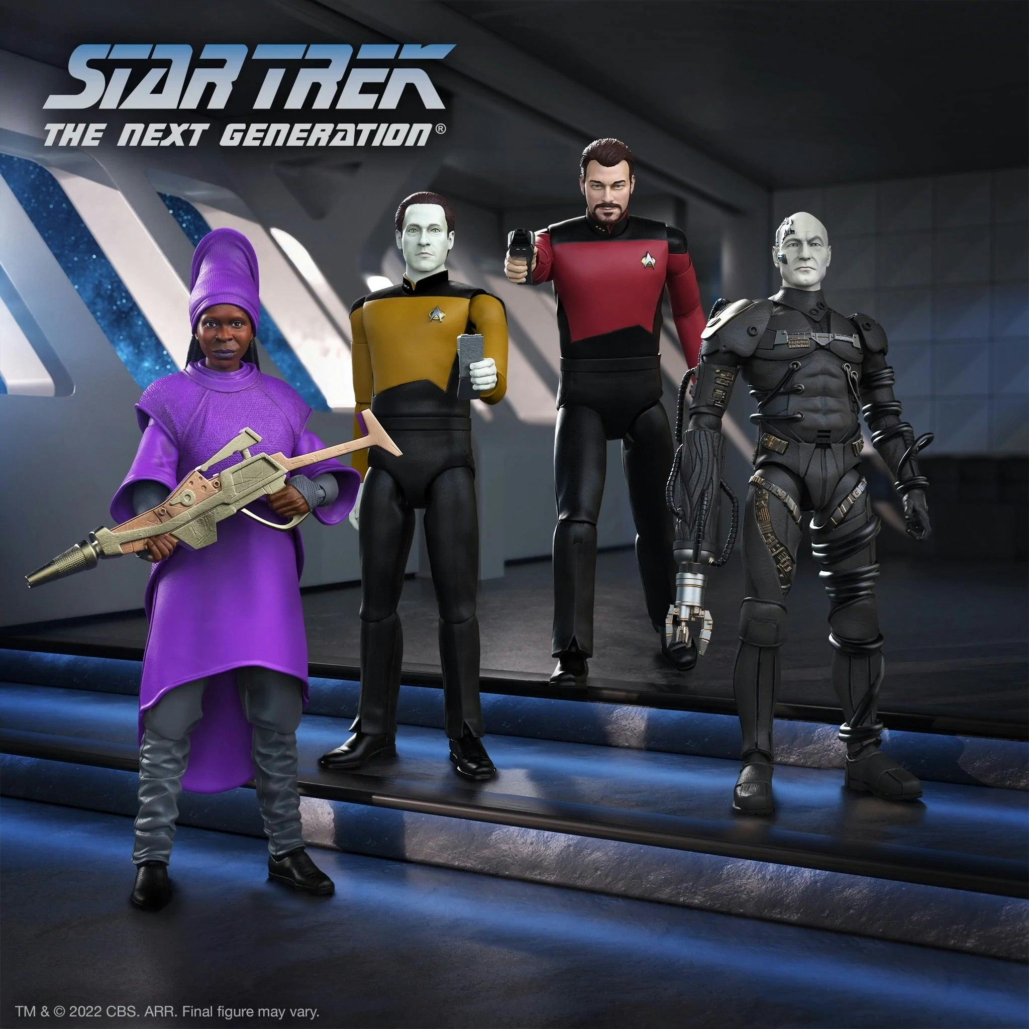 Star Trek: The Next Generation ULTIMATES! Wave 1 Commander Riker, Guinan, Lieutenant Commander Data & Locutus Of Borg
