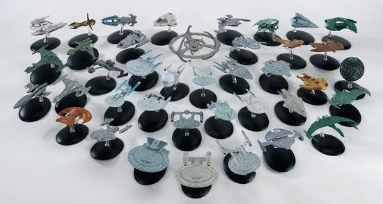 star trek cast metal starship sculpture collection
