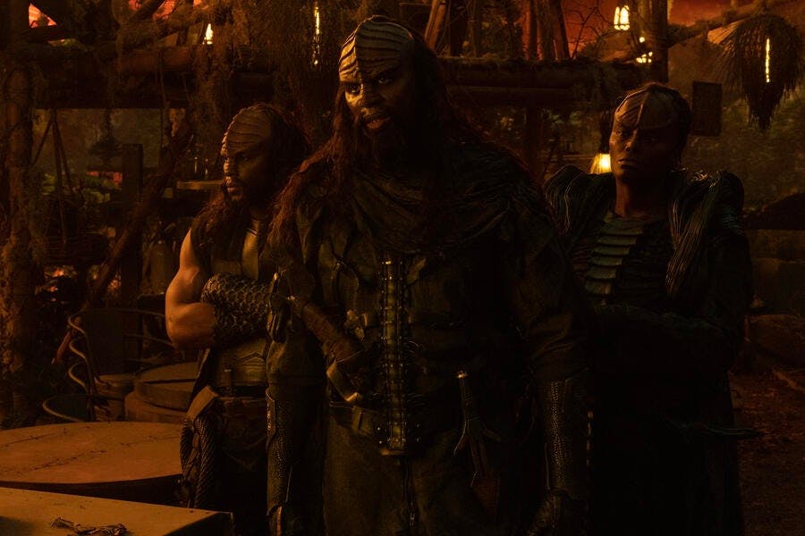 A trio of Klingons in 'The Broken Circle'
