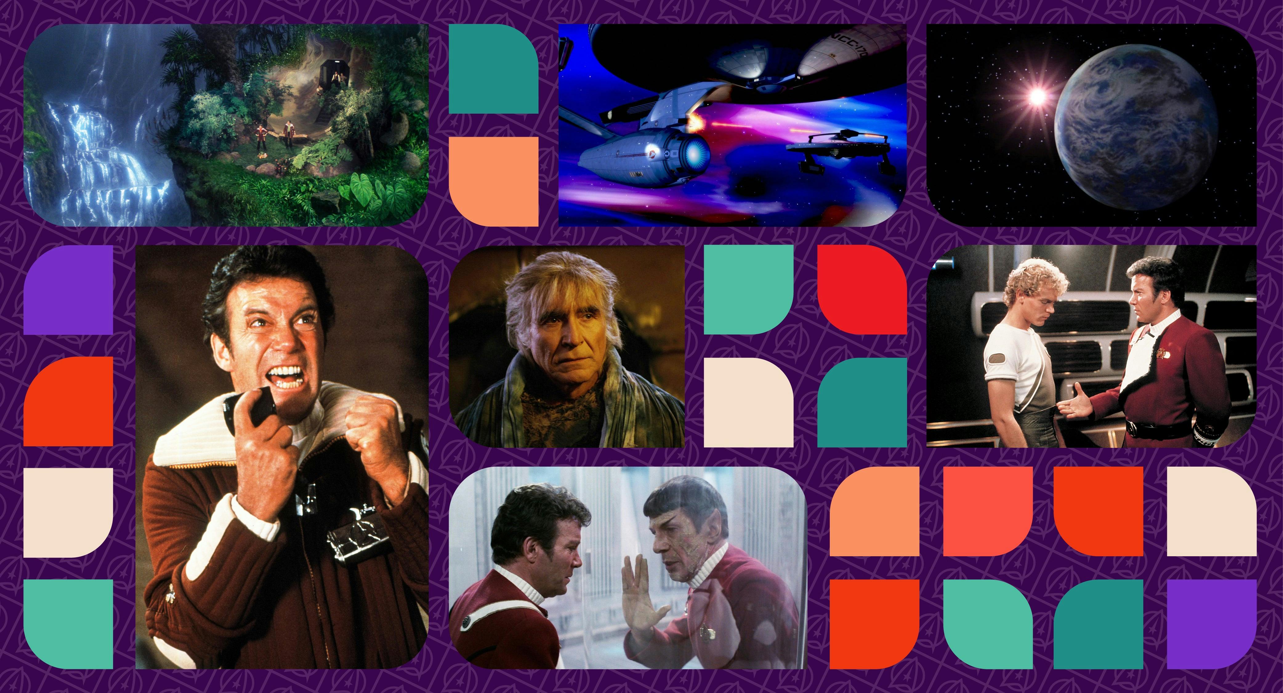 A collage of images from the film Star Trek II: The Wrath of Khan.