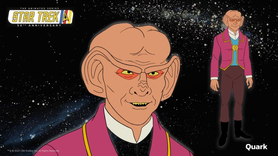 Star Trek: The Animated Celebration Character Design of Armin Shimerman as Quark