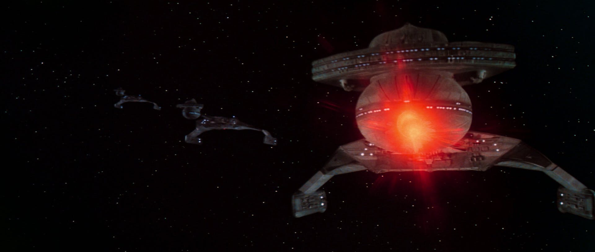 Militaristic Klingons fire their torpedos in Star Trek: The Motion Picture