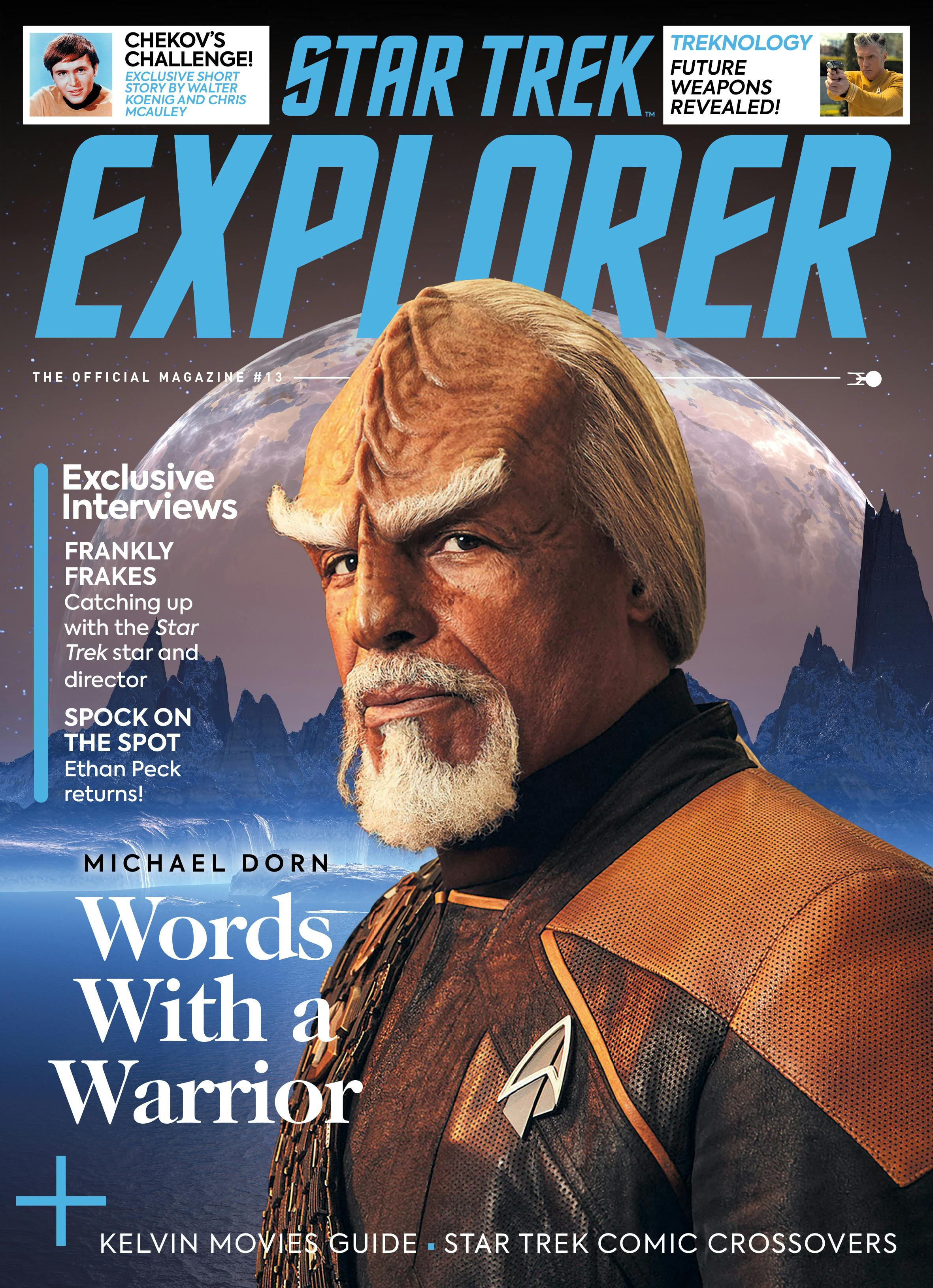 Star Trek Explorer #13 newsstand cover featuring Star Trek: Picard's Worf