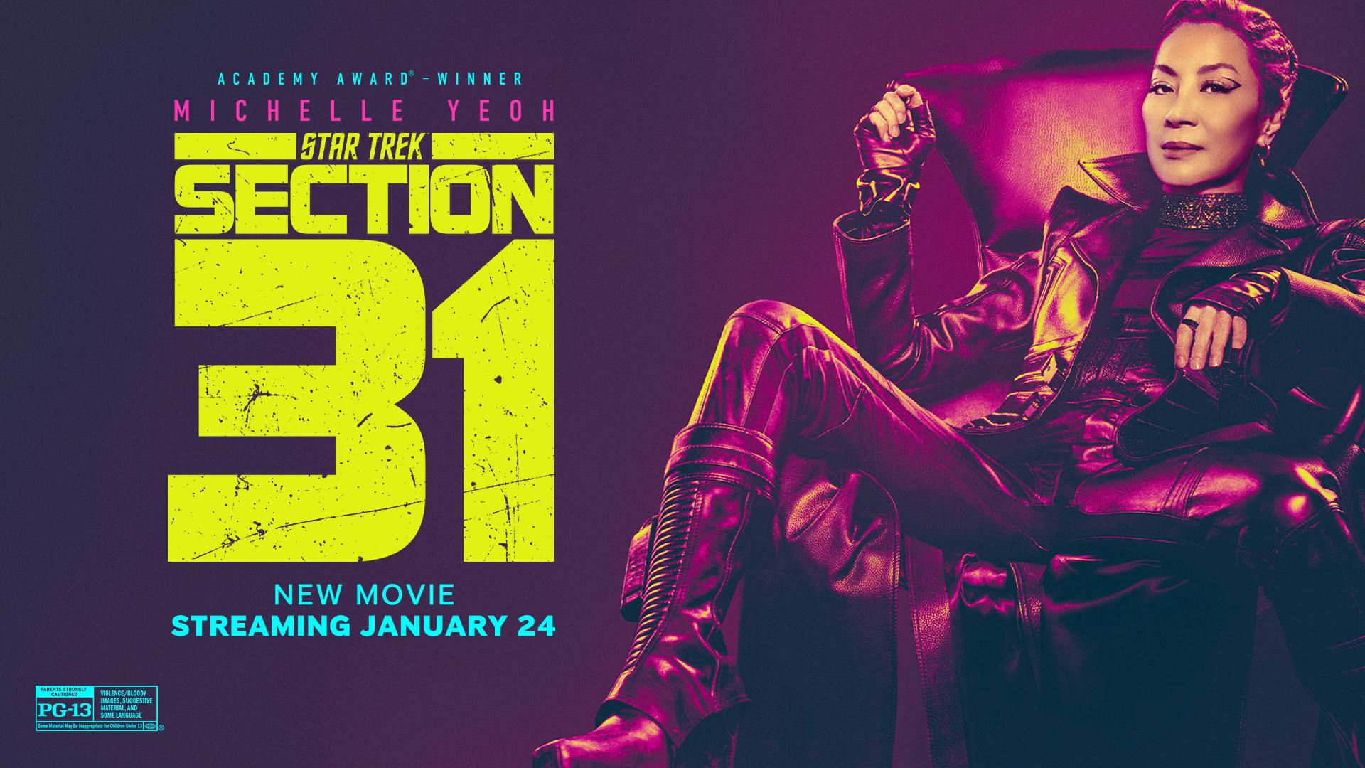 Star Trek: Section 31 official movie poster featuring Philippa Georgiou seated in a chair